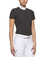 Cavalleria Toscana Laser Perforated Technical Knit Dames Wedstrijd Shirt S/S