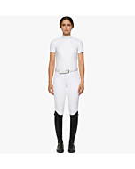Cavalleria Toscana Ladies Jersey Polo Shirt with consealed Zip