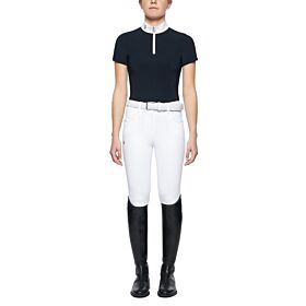 Cavalleria Toscana Team S/S Zip Wedstrijd Shirt Girl
