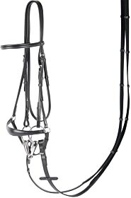 Harry's Horse Hoofdstel Bronze zwart lage neusriem