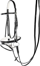 Harry's Horse Hoofdstel Luxe zwart / wit gecombineerd