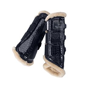 Eskadron Tendon Boots Croco FauxFur Platinum Navy
