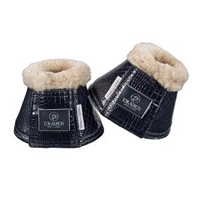 Eskadron Platinum Springschoen Croco Fauxfur Navy