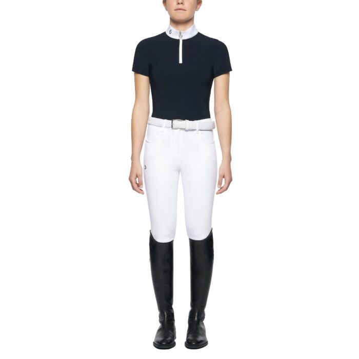 Cavalleria Toscana Team S/S Zip Wedstrijd Shirt Girl