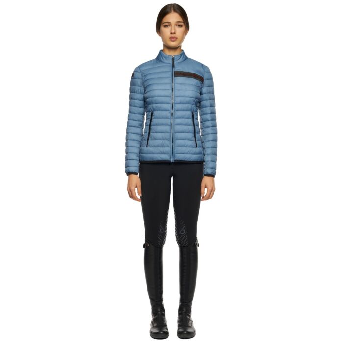 Cavalleria Toscana TEAM Red Stripe Quilted Dames Jack Light Blue