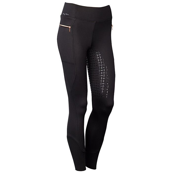 Harry's Horse Rijbroek Equitights Denici Cavalli Rosegold full grip Black