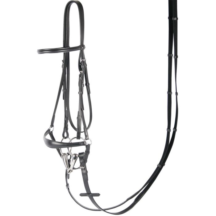 Harry's Horse Hoofdstel Bronze zwart lage neusriem