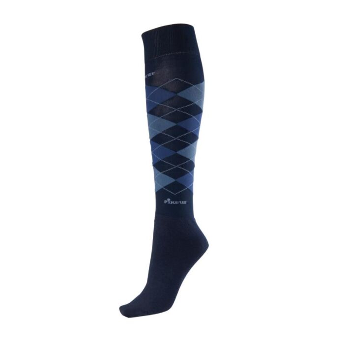 Pikeur Kniekousen Ruit  Zomer Marine/Blauw
