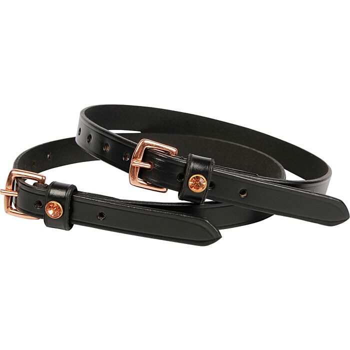 Harry's Horse Sporenriempjes Zwart met Rose Gold 