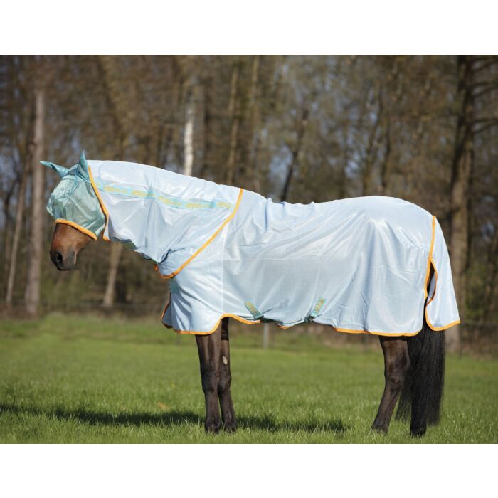 Amigo Bug Rug Azure Blue / Aqua & Orange