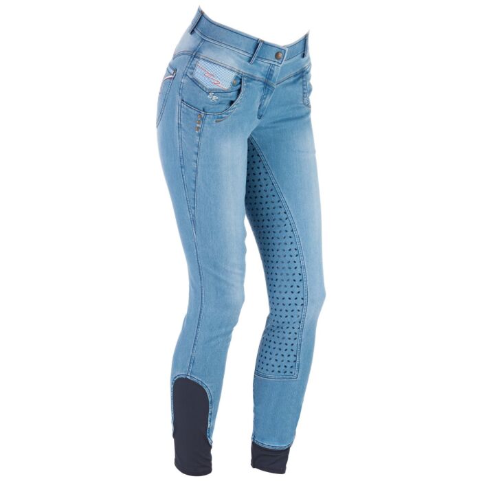Easy Rider Denim Rijbroek Tess Full Grip Dames