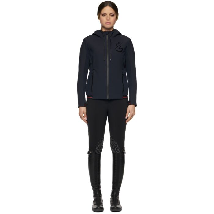 Cavalleria Toscana TEAM Hooded Softshell Zip Dames Jack Navy 