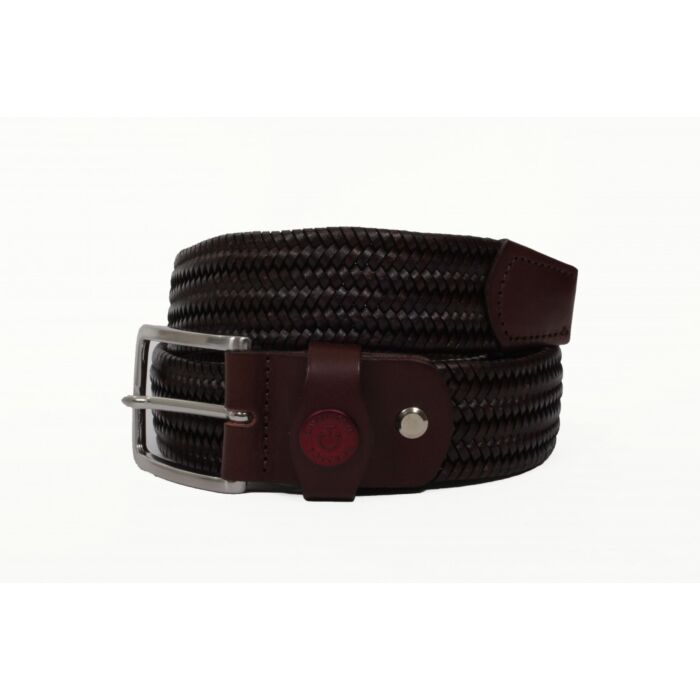 Cavalleria Toscana men's leather stretch stripe belt