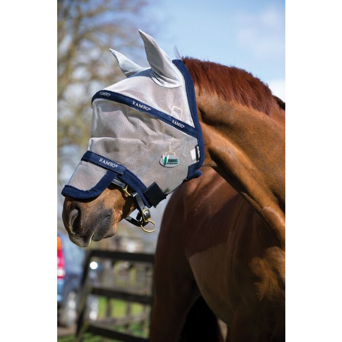 Rambo Flymask Plus Vamoose Navy