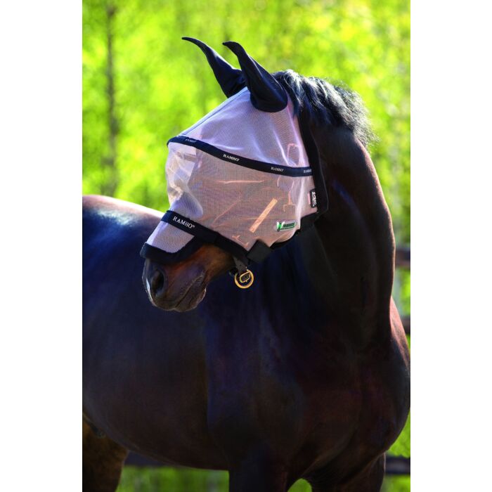 Rambo Flymask Plus Oakmeal & Black
