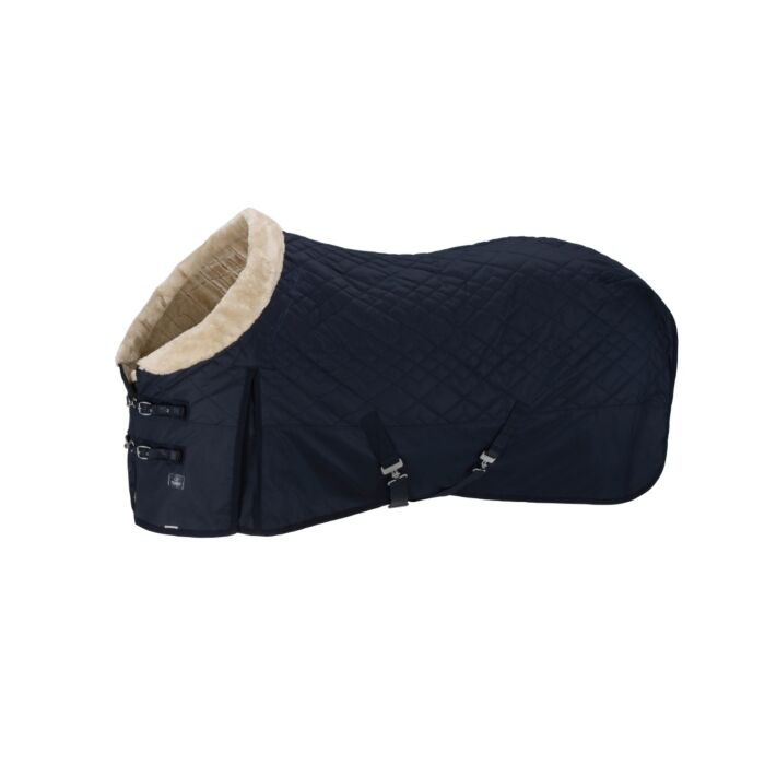 Eskadron Platinum Staldeken Fauxfur Collar Navy