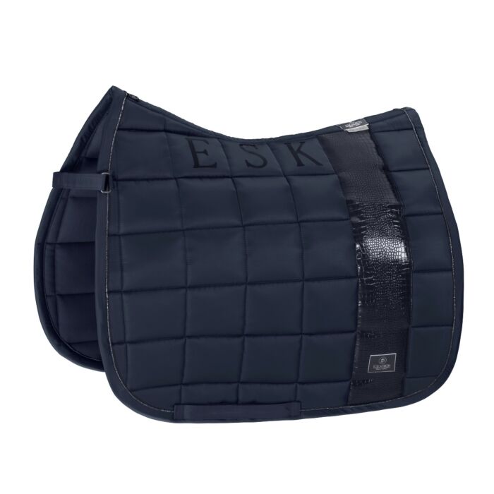 Eskadron Zadeldek Big Square Glossy Croco Platinum Navy