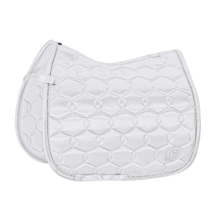 Eskadron Zadeldek Satin Crystal Platinum Wit