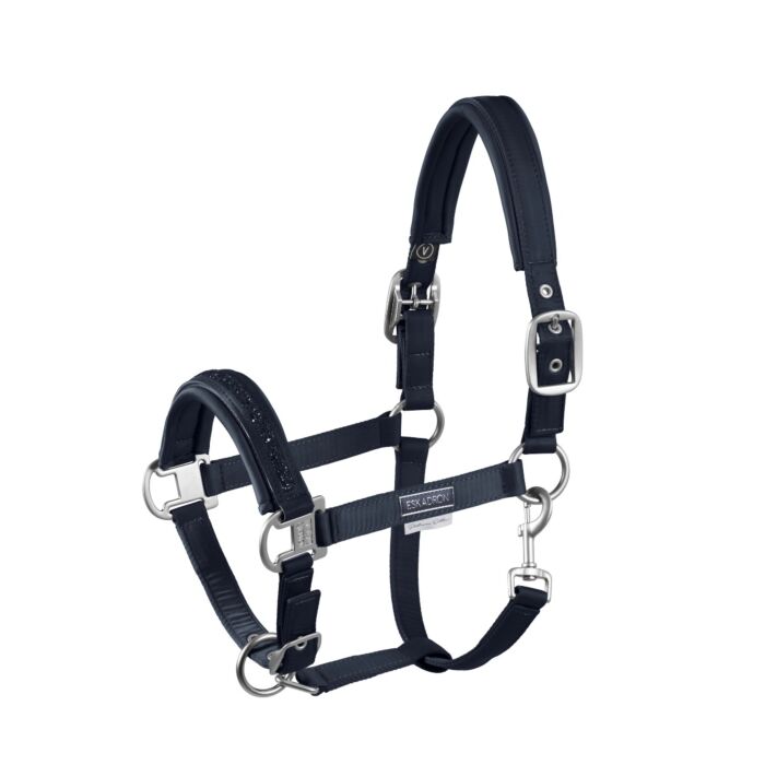 Eskadron Halster Double Pin Crystal Platinum Navy