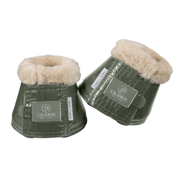 Eskadron Platinum Springschoen Croco Fauxfur Ash Green