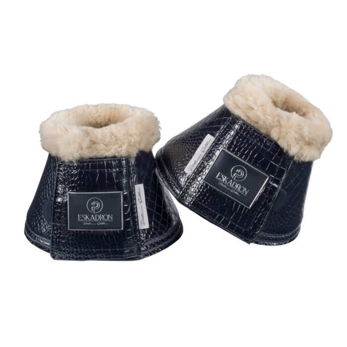 Eskadron Platinum Springschoen Croco Fauxfur Navy
