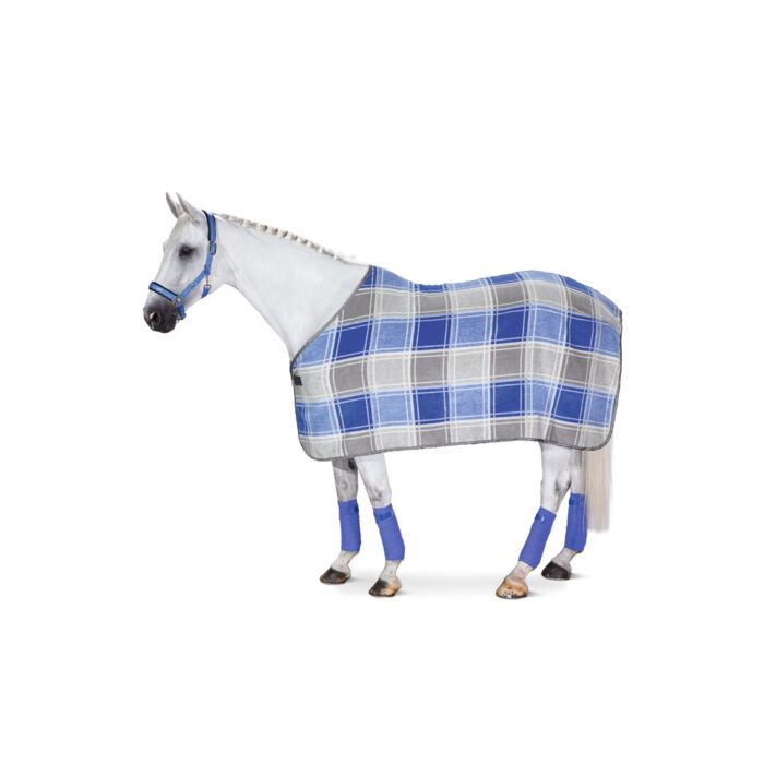 Eskadron Dralon Deken Check Atlantic Blue / Marshmellow / Silver Pearl