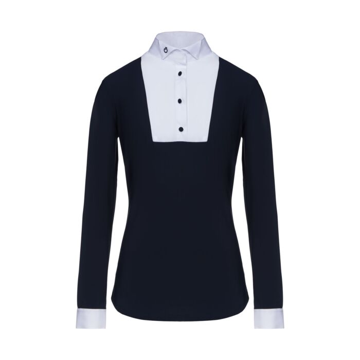Cavalleria Toscana Dames Wedstrijd Shirt Wing Collar with BIB L/S