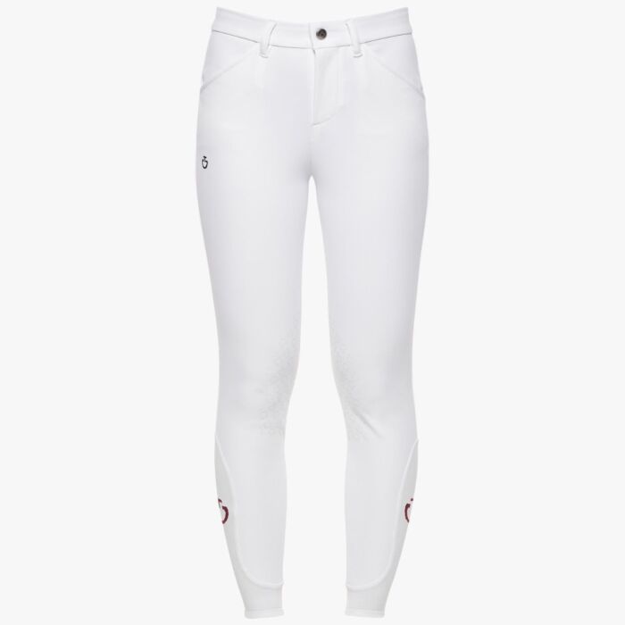 Cavalleria Toscana Logo Grip Breeches Girl White