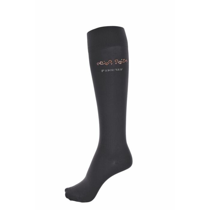 Pikeur Kniekousen Antraciet Studs Rose Gold