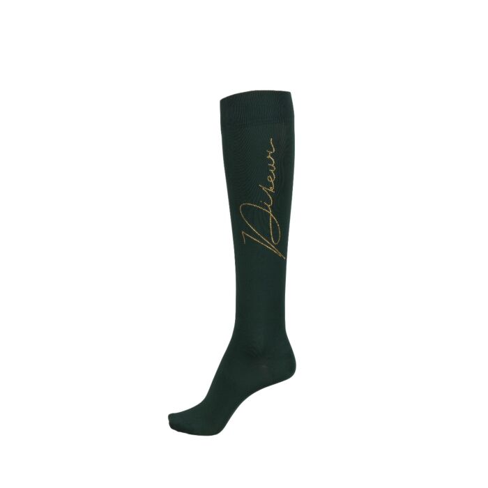 Pikeur Kniekousen Dark Green Studs Goud