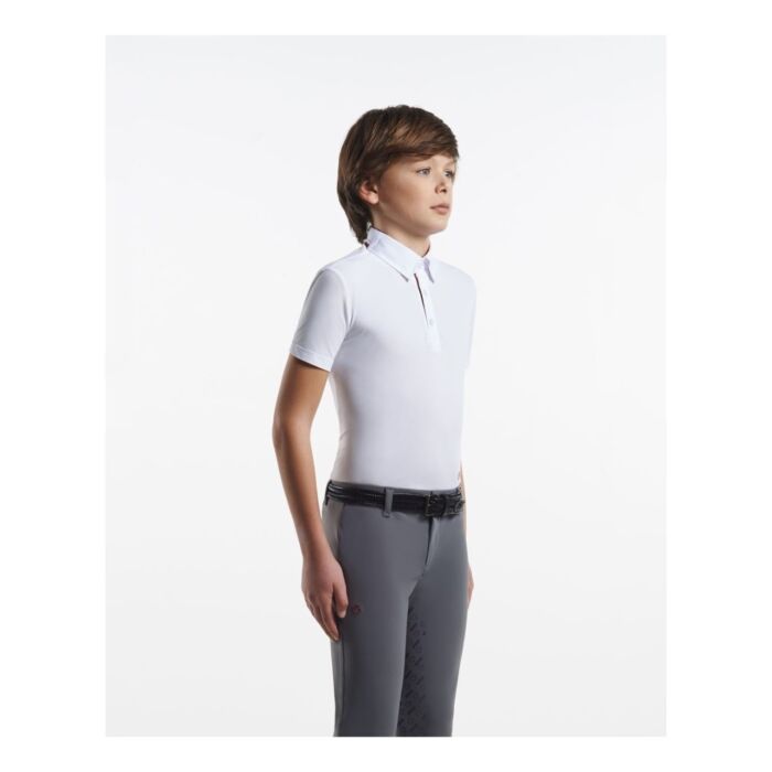 Cavalleria Toscana Knit Collar Wedstrijd Shirt Boy