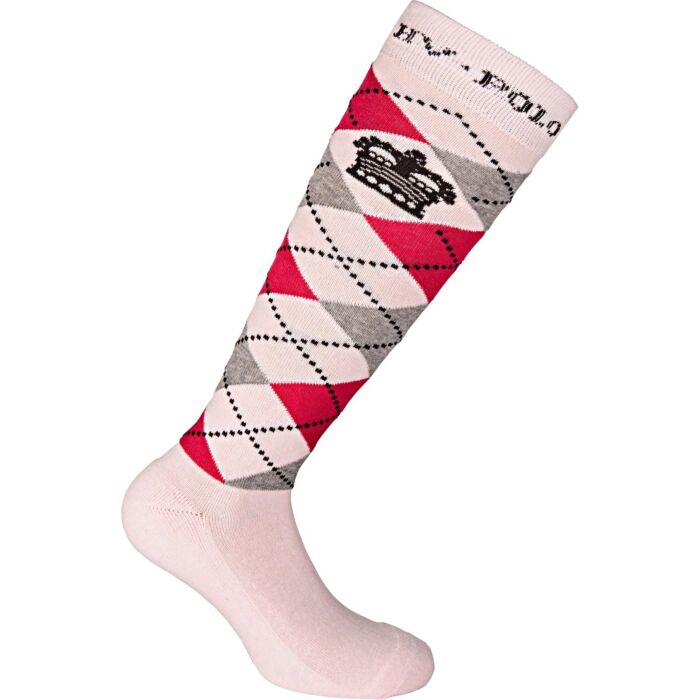 HV Polo Kniekousen Argile Ruit Soft Pink  