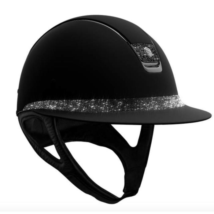 Samshield Rijhelm Miss Shield Shadowmatt Black Crystal Fabric Blason & Band 