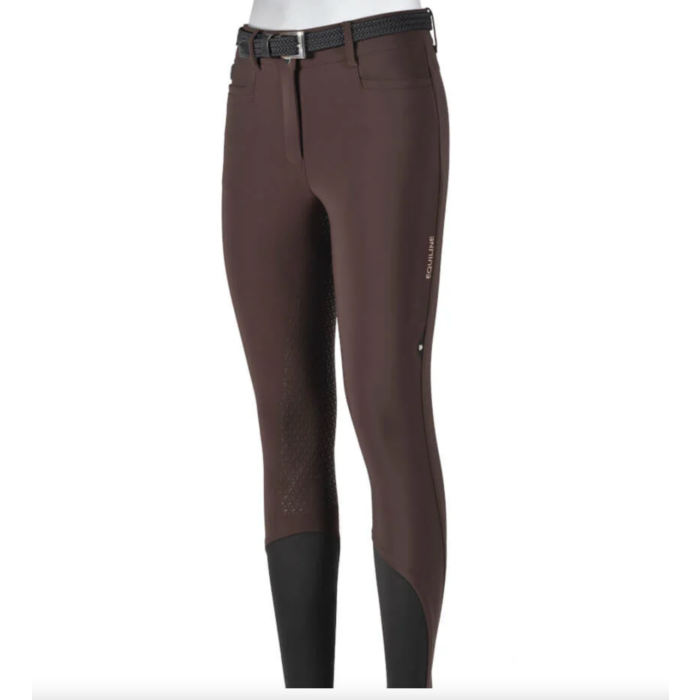 Equiline Dames Rijbroek Ernae High Waist & Full-Grip Brown