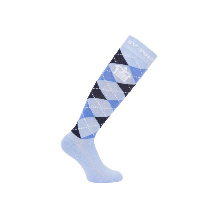 HV Polo Kniekousen Argile Ruit Sky Blue