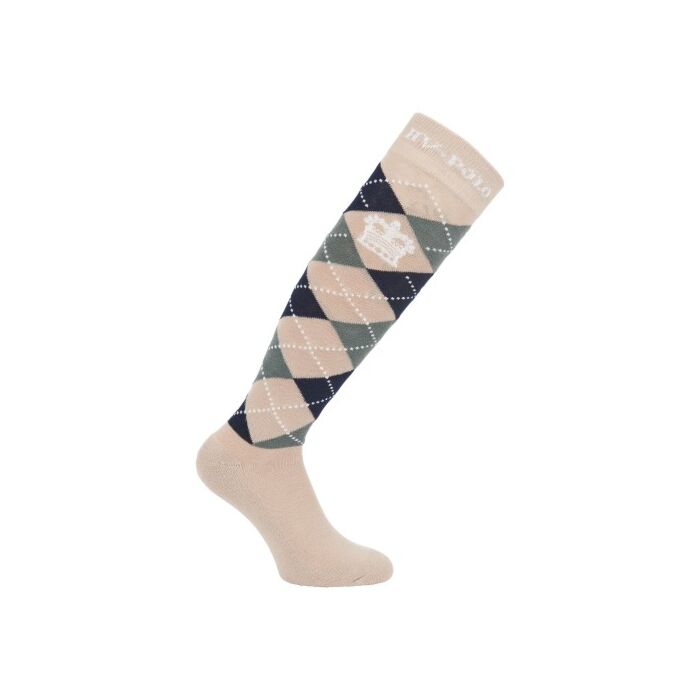 HV Polo Kniekousen Argile Ruit Stone Grey